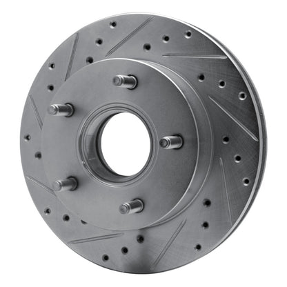 R1 Concepts R1 86-88 Ford BRONCO Front Left Drilled & Slotted Silver Brake Rotor