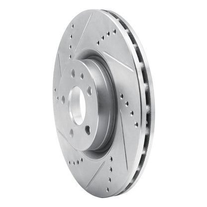 R1 Concepts R1 91-20 Alfa Romeo 164 Front Left Drilled & Slotted Silver Brake Rotor