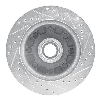 R1 Concepts R1 92-94 Ford E-350 Econoline Club Wagon Front Left Drilled & Slotted Silver Brake Rotor