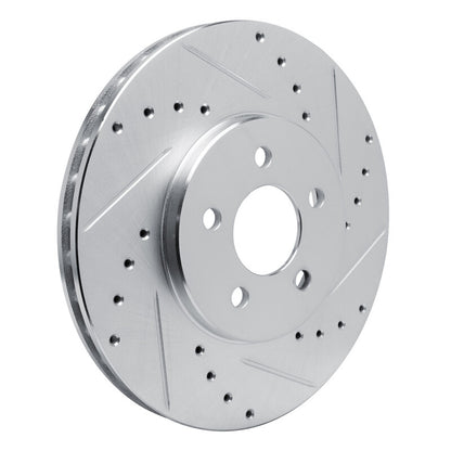R1 Concepts R1 89-95 Chrysler LeBaron Front Right Drilled & Slotted Silver Brake Rotor