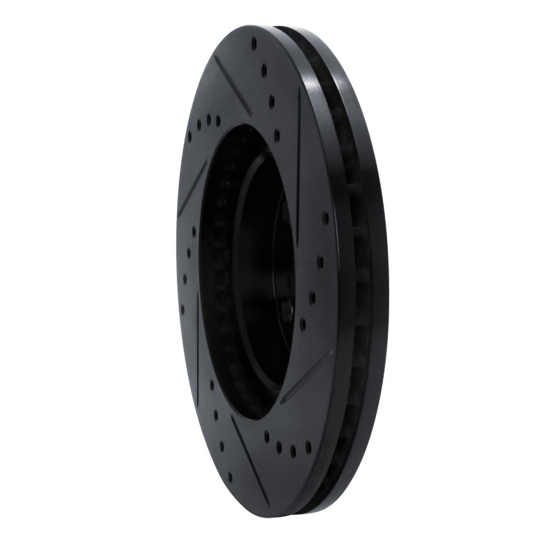 R1 Concepts R1 09-15 Toyota Corolla (Mexico) Front Left Drilled & Slotted Black Brake Rotor