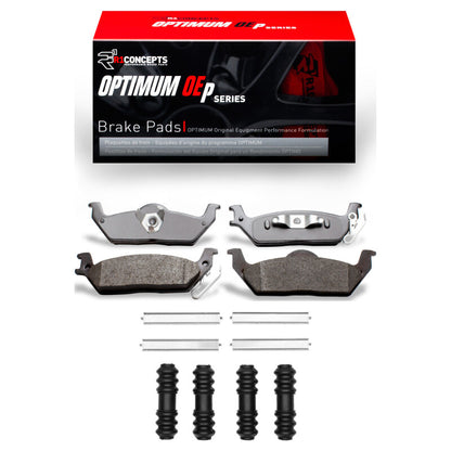 R1 Concepts R1 04-09 Ford F-150 RWD Rear Optimum OE Pads & Hardware Kit