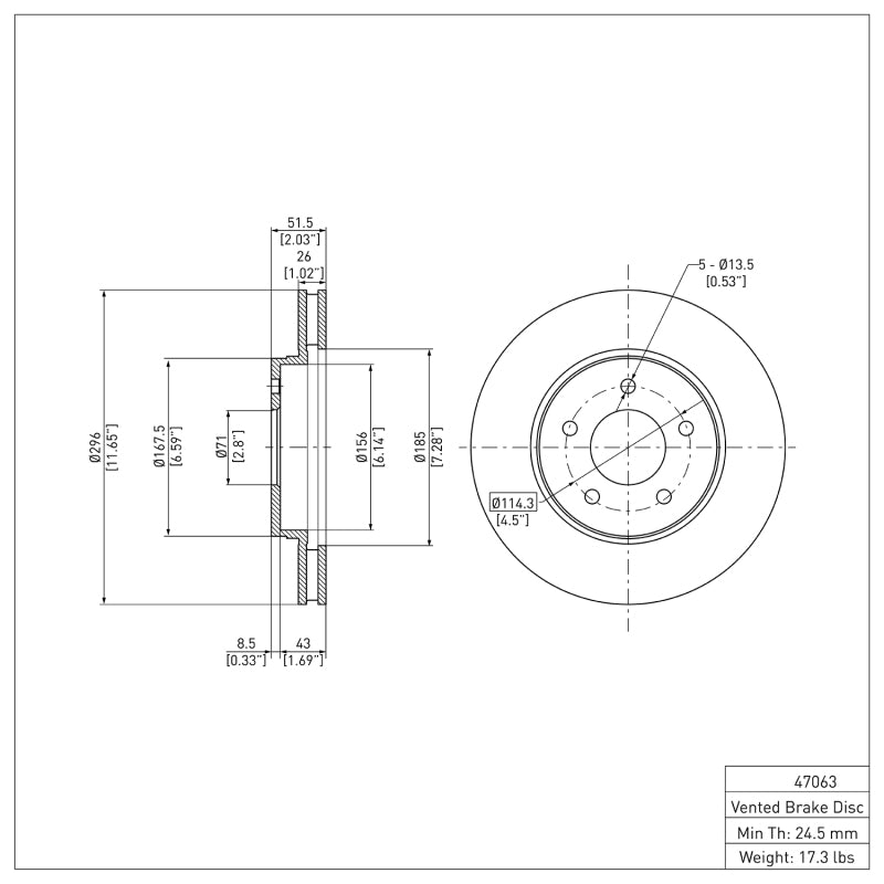 DFC 02-07 Chevrolet Equinox Front Brake Rotor