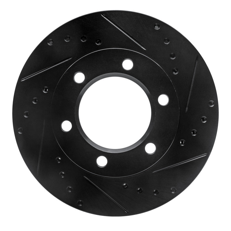 R1 Concepts R1 71-91 Chevrolet Blazer Front Right Drilled & Slotted Black Brake Rotor