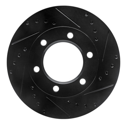 R1 Concepts R1 71-91 Chevrolet Blazer Front Right Drilled & Slotted Black Brake Rotor