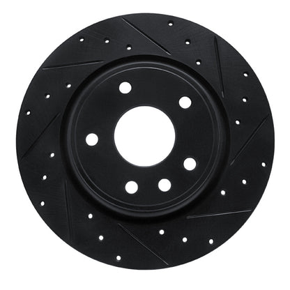 R1 Concepts R1 17-25 Chrysler Voyager Rear Right Drilled & Slotted Black Brake Rotor