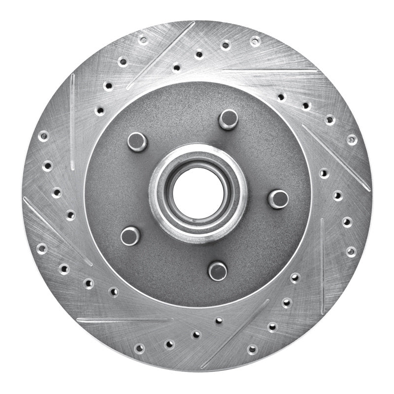 R1 Concepts R1 1992-2002 Chevrolet C1500 Front Left Drilled & Slotted Silver Brake Rotor