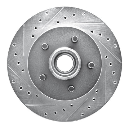 R1 Concepts R1 1992-2002 Chevrolet C1500 Front Left Drilled & Slotted Silver Brake Rotor