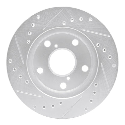 R1 Concepts R1 91-95 Toyota MR2 Front Right Drilled & Slotted Silver Brake Rotor