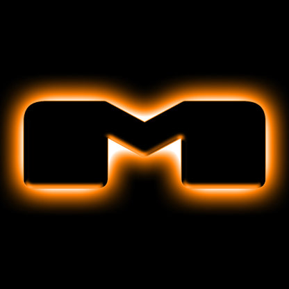 ORACLE Lighting Universal Illuminated LED Letter Badges - Matte Blk Surface Finish - M