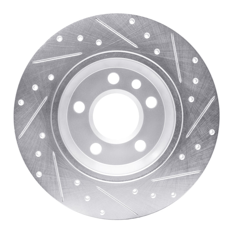 R1 Concepts R1 01-03 Volkswagen EuroVan Rear Left Drilled & Slotted Silver Brake Rotor