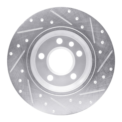 R1 Concepts R1 01-03 Volkswagen EuroVan Rear Left Drilled & Slotted Silver Brake Rotor