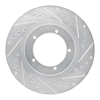 R1 Concepts R1 86-86 Porsche 944 Turbo Front Right Drilled & Slotted Silver Brake Rotor