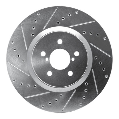 R1 Concepts R1 05-18 Subaru Forester Front Left Drilled & Slotted Silver Brake Rotor