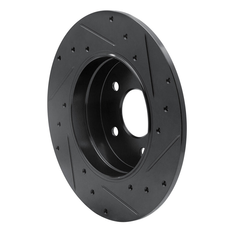 R1 Concepts R1 94-11 Mercedes-Benz C280 Rear Left Drilled & Slotted Black Brake Rotor
