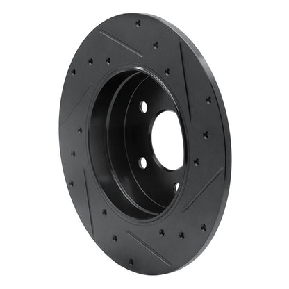 R1 Concepts R1 94-11 Mercedes-Benz C280 Rear Left Drilled & Slotted Black Brake Rotor