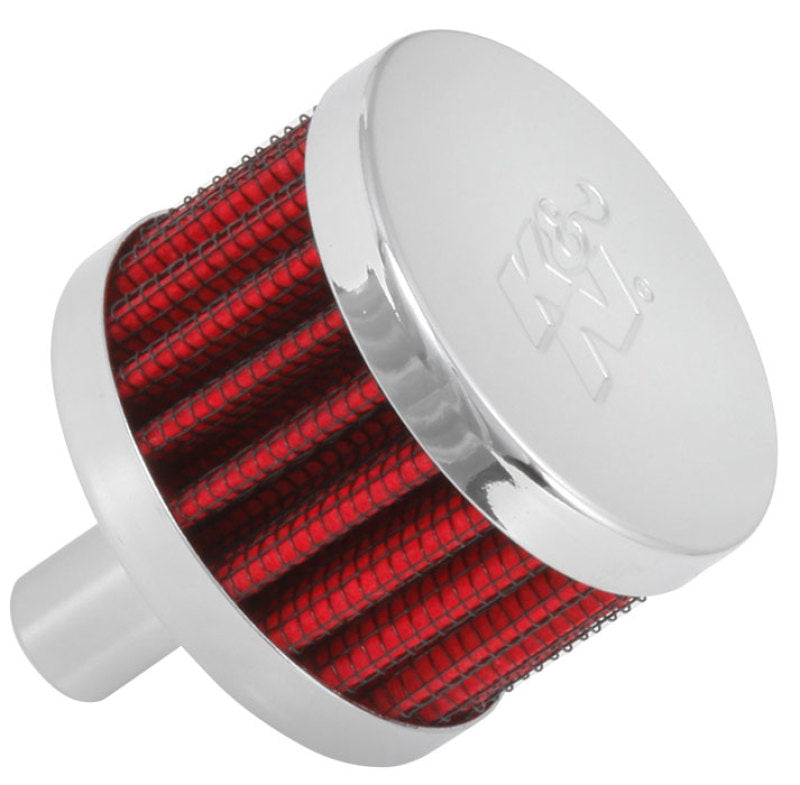 K&N Engineering K&N Steel Base Chrome Top Crankcase Vent Filter 1/2in. Vent / 2in. OD / 1-1/2in. Height
