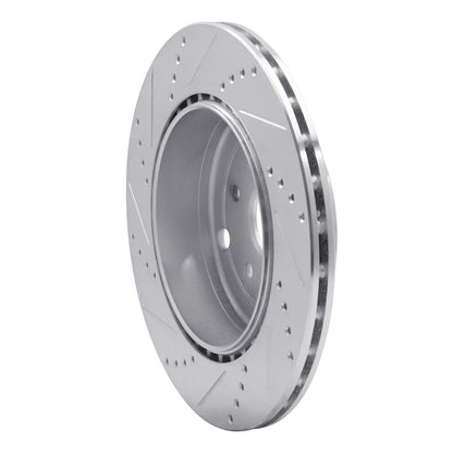 R1 Concepts R1 18-25 Subaru WRX STI Rear Right Drilled & Slotted Silver Brake Rotor