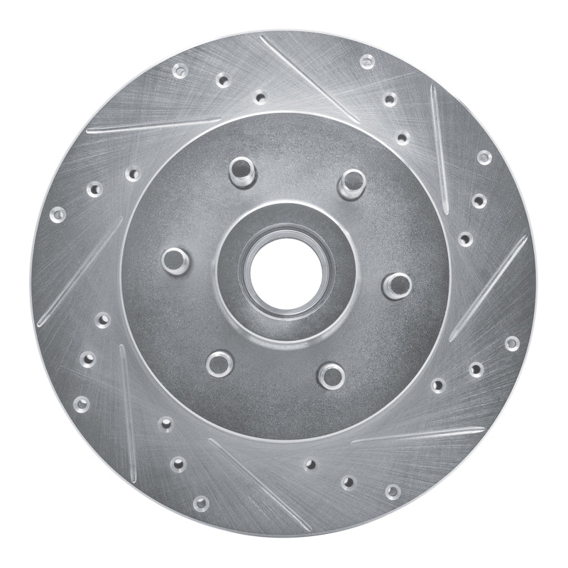 R1 Concepts R1 93-96 Dodge DAKOTA RWD Front Right Drilled & Slotted Silver Brake Rotor