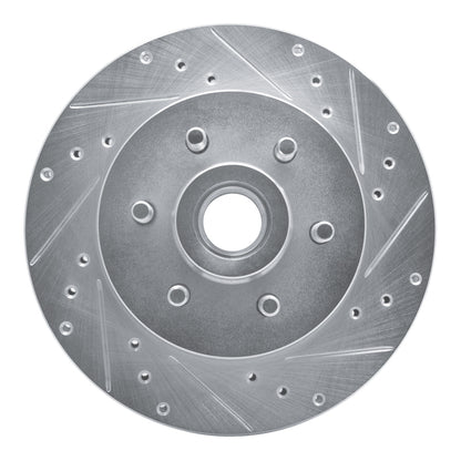 R1 Concepts R1 93-96 Dodge DAKOTA RWD Front Right Drilled & Slotted Silver Brake Rotor