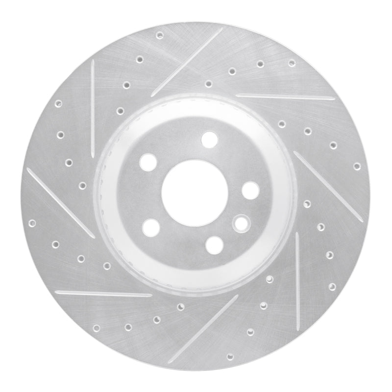 R1 Concepts R1 20-25 Jaguar E-Pace Front Left Drilled & Slotted Silver Brake Rotor