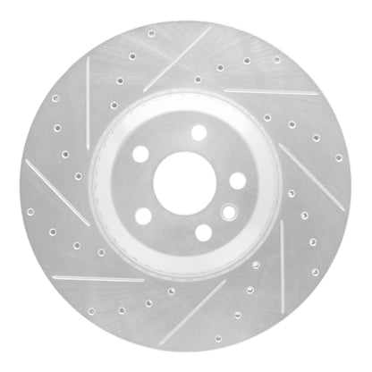 R1 Concepts R1 20-25 Jaguar E-Pace Front Left Drilled & Slotted Silver Brake Rotor