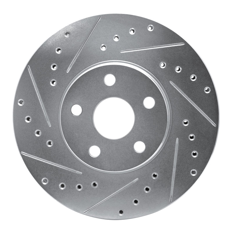 R1 Concepts R1 87-91 Lexus ES250 Front Left Drilled & Slotted Silver Brake Rotor