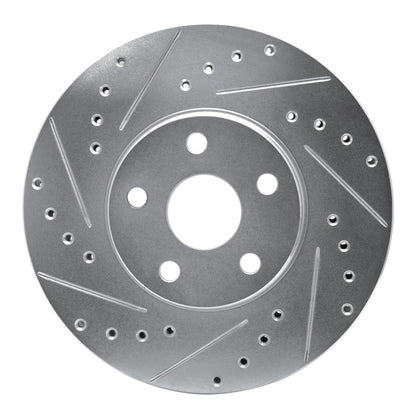 R1 Concepts R1 87-91 Lexus ES250 Front Left Drilled & Slotted Silver Brake Rotor