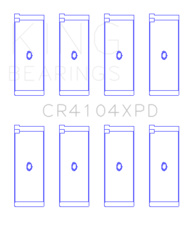 King Engine Bearings Audi ABB/ ABM/ ADP/ PP/ RN (Size 0.25) Connecting Rod Bearing Set
