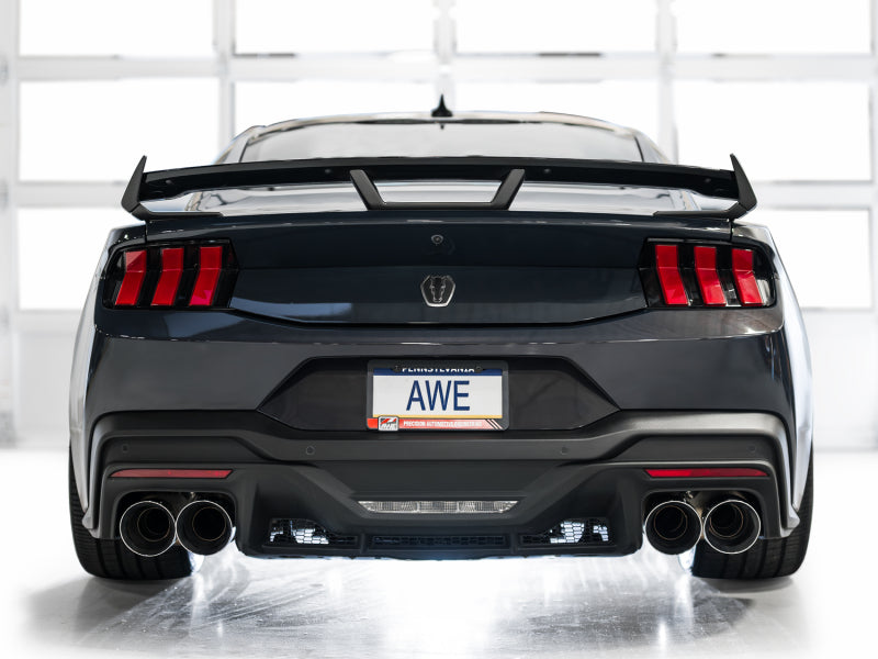 AWE Tuning AWE 2024 Ford Mustang Dark Horse S650 RWD SwitchPath Cat-Back Exhaust w/ Quad Chrome Silver Tips
