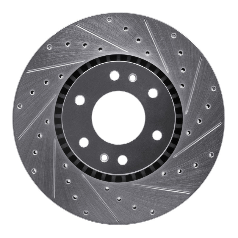 R1 Concepts R1 02-09 Buick Rainier Front Right Drilled & Slotted Silver Brake Rotor