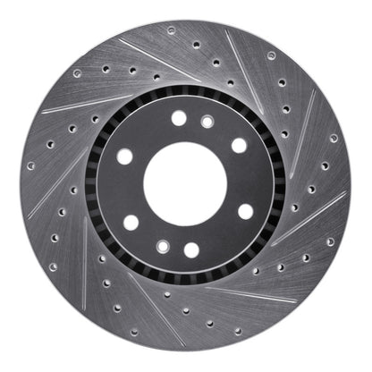 R1 Concepts R1 02-09 Buick Rainier Front Right Drilled & Slotted Silver Brake Rotor