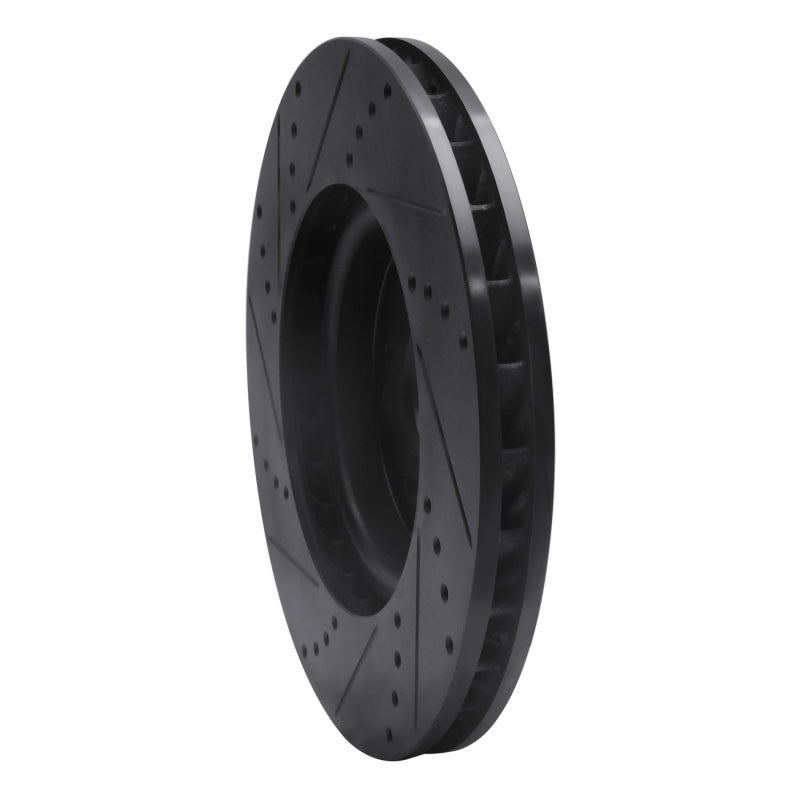 R1 Concepts R1 94-02 Mercedes-Benz SL600 Left Front Drilled & Slotted Black Brake Rotor