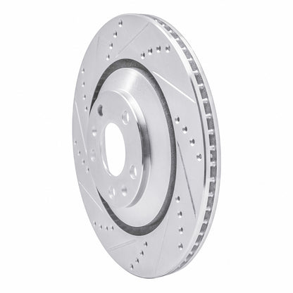 R1 Concepts R1 04-18 Audi A8 Rear Left Drilled & Slotted Silver Brake Rotor