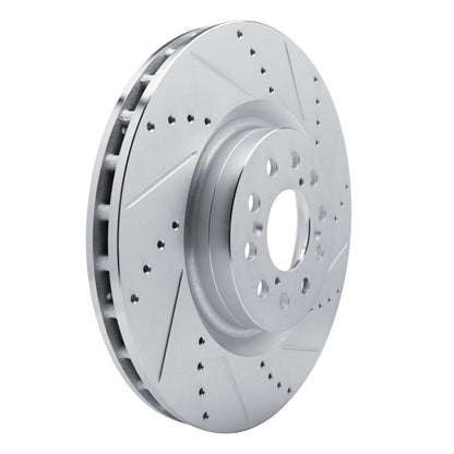 R1 Concepts R1 17-25 Acura Integra Front Right Drilled & Slotted Silver Brake Rotor