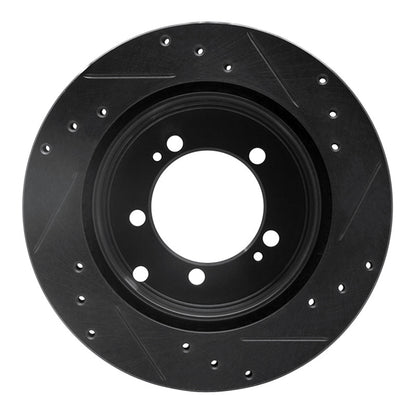 R1 Concepts R1 94-95 Eagle TALON Rear Left Drilled & Slotted Black Brake Rotor