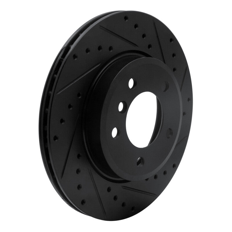 R1 Concepts R1 99-08 BMW 325CI (USA/Canada) Front Right Drilled & Slotted Black Brake Rotor