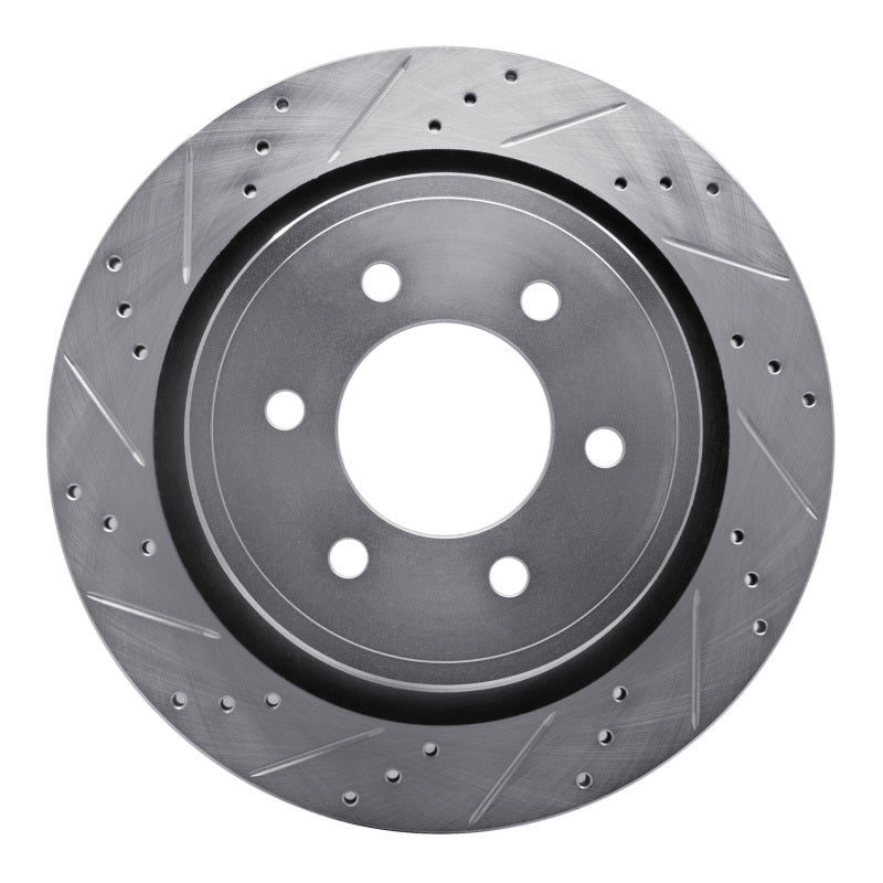 R1 Concepts R1 12-20 Ford F-150 4WD Rear Left Drilled & Slotted Silver Brake Rotor