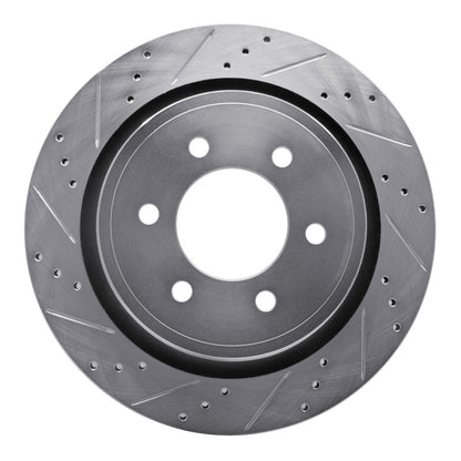 R1 Concepts R1 12-20 Ford F-150 4WD Rear Left Drilled & Slotted Silver Brake Rotor