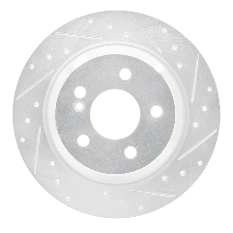 R1 Concepts R1 03-06 Mercedes-Benz S350 Rear Right Drilled & Slotted Silver Brake Rotor