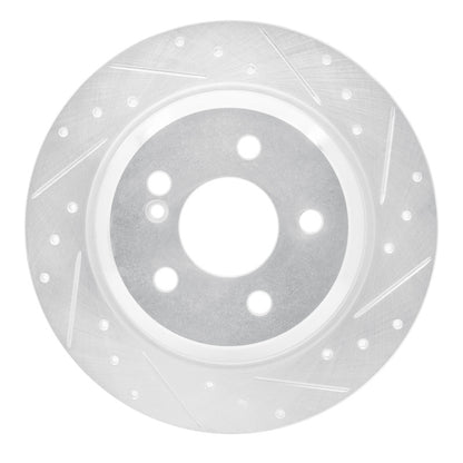 R1 Concepts R1 03-06 Mercedes-Benz S350 Rear Right Drilled & Slotted Silver Brake Rotor