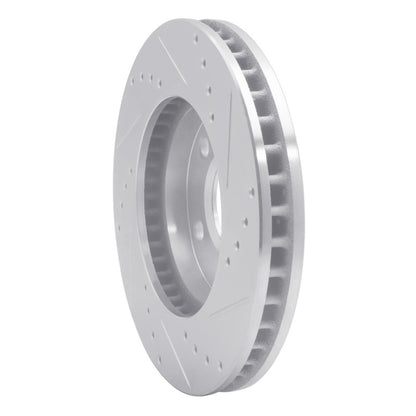 R1 Concepts R1 87-90 Chrysler Town & Country Front Left Drilled & Slotted Silver Brake Rotor