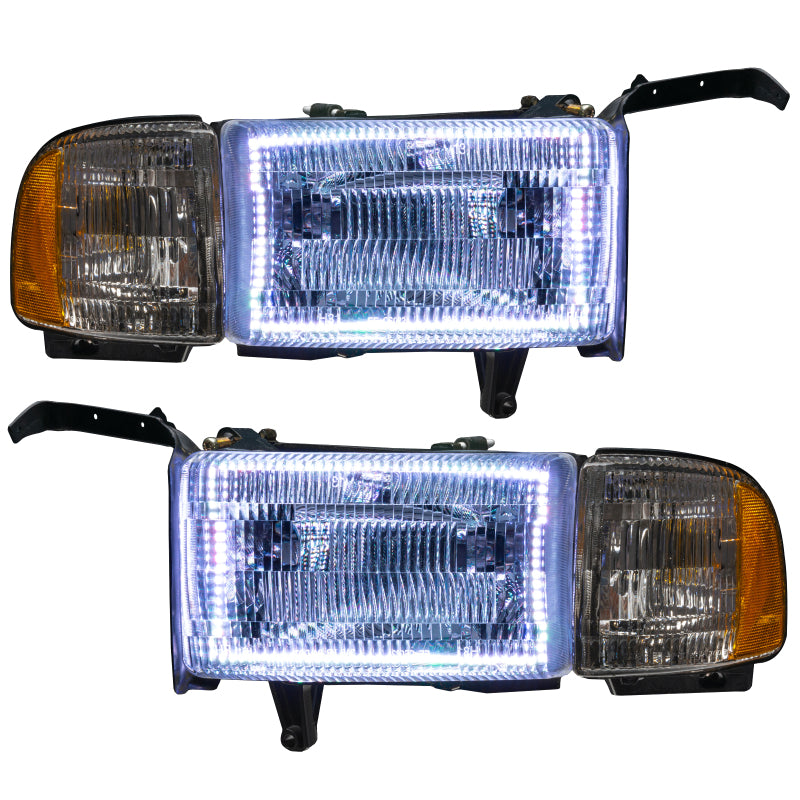 ORACLE Lighting Oracle 94-02 Dodge Ram Pre-Assembled Halo Headlights - ColorSHIFT