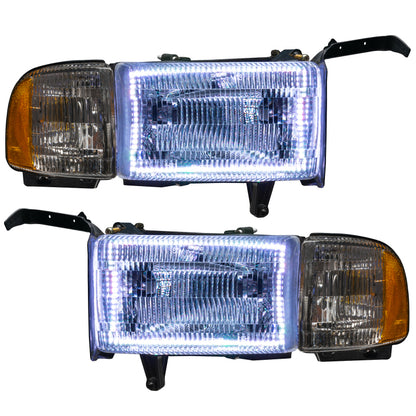 ORACLE Lighting Oracle 94-02 Dodge Ram Pre-Assembled Halo Headlights - ColorSHIFT