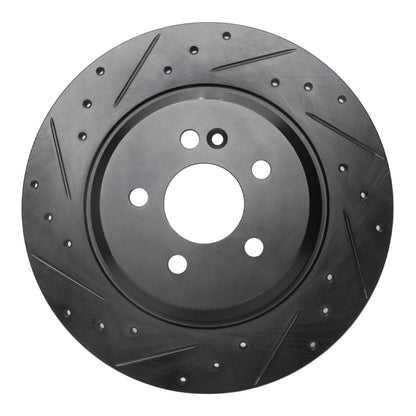 R1 Concepts R1 00-05 Mercedes-Benz ML500 (USA/Canada) Rear Left Drilled & Slotted Black Brake Rotor