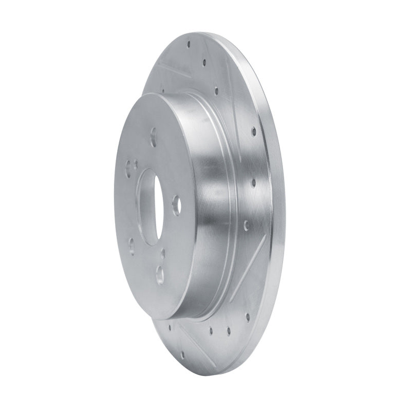 R1 Concepts R1 15-25 Lexus ES250 Rear Right Drilled & Slotted Silver Brake Rotor