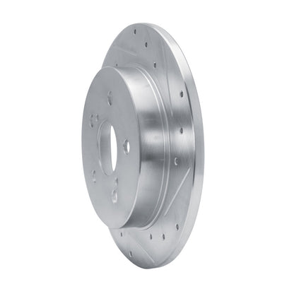 R1 Concepts R1 15-25 Lexus ES250 Rear Right Drilled & Slotted Silver Brake Rotor