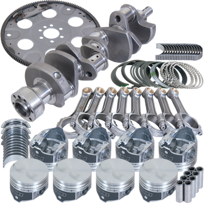 Eagle Chevy 305 1Pc 3.480in Crank 5.700in I-Beam Rods 3.766in Pistons 153 Tooth FP Balanced Assembly