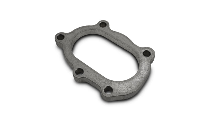 Vibrant GT25R / GT28R Discharge Flange with Oval Outlet (5 Bolt) Mild Steel 1/2in Thick