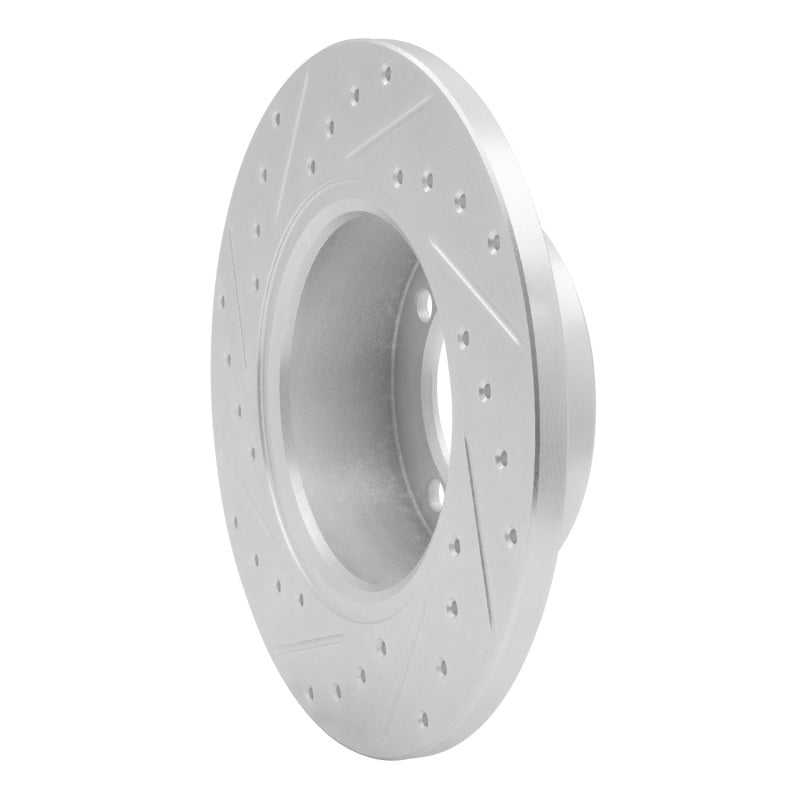 R1 Concepts R1 1981-1987 Saab 900 Front Right Drilled & Slotted Silver Brake Rotor